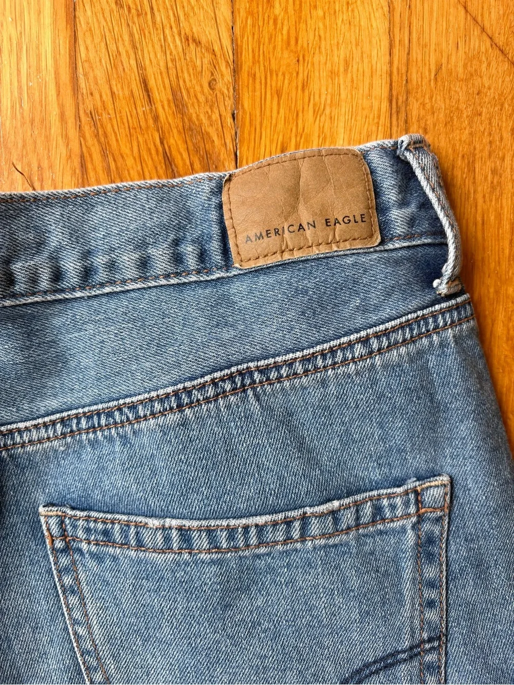 American Eagle Outfitters High Waist Blue Denim Cutoff Shorts 6 Mom Jeans